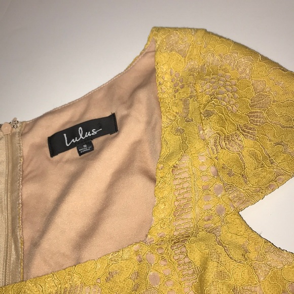 LULUS Marigold Lace Cap Sleeve Dress sz Small - Picture 5 of 8